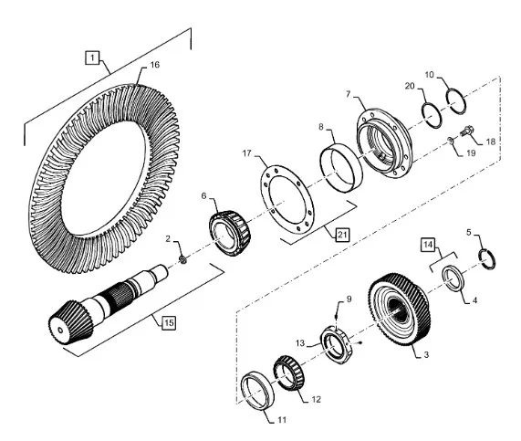 87357632 - Кольцо 6,8мм дистанц. хвостовика гл. пары моста задн. T8T8./Mg.
